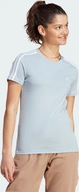 adidas Loungewear Essentials Slim 3 Streifen T-Shirt kurzarm wonder blue/white (Damen)