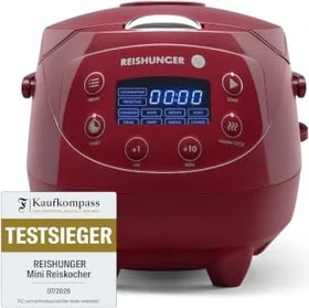 Reishunger Digitaler Mini Reiskocher bordeaux