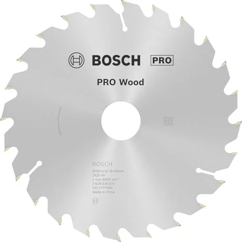 Bosch Professional Optiline Wood Kreissägeblatt 24Z, 184x2.6x30mm, 1 Stück