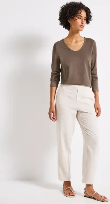 Street One Unifarbe Sweatshirt silk brown (Damen)