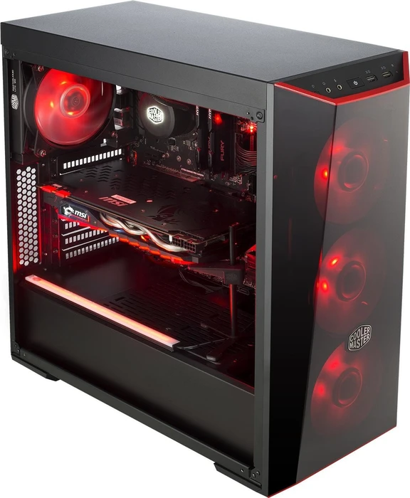 Cooler Master MasterBox Lite 5 RGB, schwarz, Glasfenster