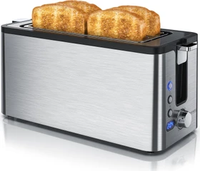 Arendo 305716 Manana Doppel-Langschlitz-Toaster edelstahl
