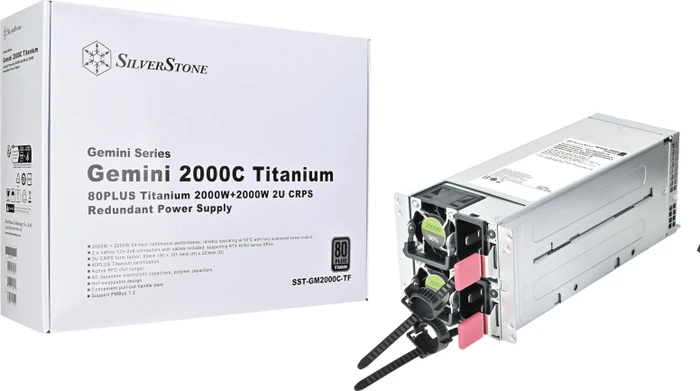 SilverStone Gemini 2000C Titanium CRPS Redundant 2000W, 2HE-Servernetzteil