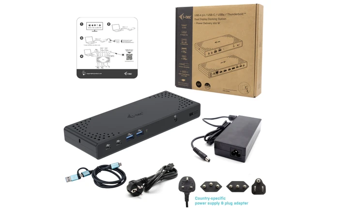 i-tec Dual Display Docking Station Gen2 (EU), USB-C 3.1 [Buchse]