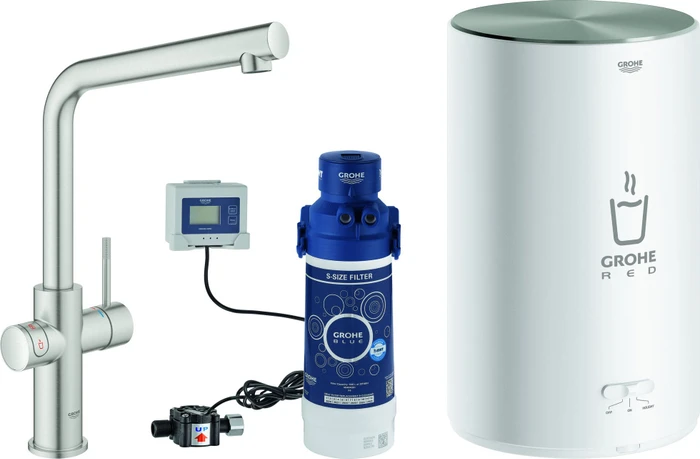 Grohe Red Duo L-Auslauf Set M supersteel