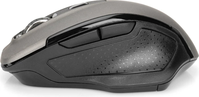Digitus Ergonomic Wireless Optical Mouse, 6 Tasten, grau/schwarz, USB