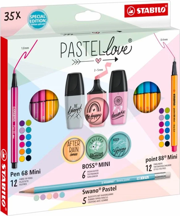STABILO Pastellove Set, sortiert, 35 Stück