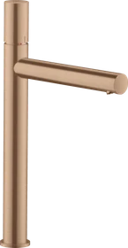 Hansgrohe Axor Uno Waschbeckenarmatur 260 mit Zerogriff für Aufsatzwaschtische und Ablaufgarnitur brushed red gold