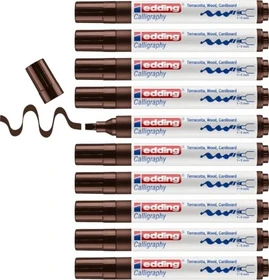 edding 1455 Kalligrafiestift dunkelbraun, 10er-Pack
