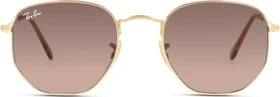 Ray-Ban RB3548N Hexagonal Flat Lenses 51mm gold/brown gradient