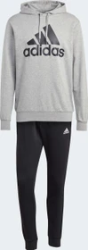 adidas Big Logo Terry Trainingsanzug medium grey heather/black/white (Herren)