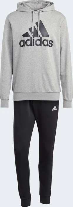 adidas Big Logo Terry Trainingsanzug medium grey heather/black/white (Herren)