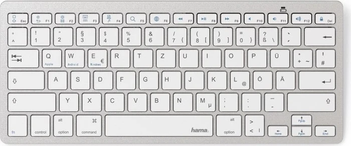 Hama KEY4ALL X510, silber, Bluetooth, DE