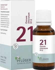 Schüßler-Salze 21 Zincum Chloratum D12 Globuli, 15g