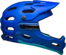 Bell Super 3R MIPS Fullface-Helm matte blue/bright blue
