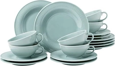 Seltmann Weiden Beat Color Glaze Teeservice arktisblau, 18-tlg.
