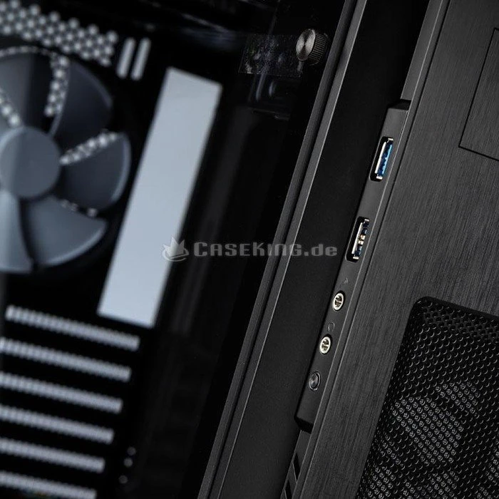 Phanteks Enthoo Pro M Tempered Glass schwarz, Glasfenster