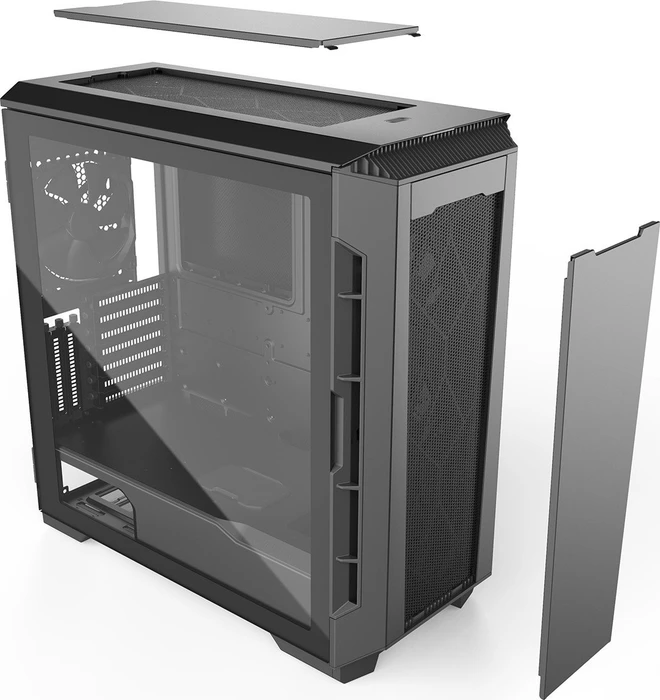 Phanteks Eclipse P600S Satin Black, schwarz, Glasfenster, schallgedämmt