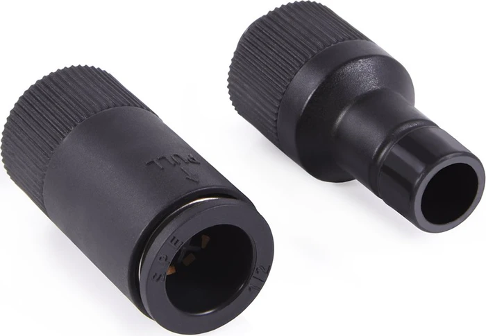Alphacool ES Schnellverschluss Kupplung Set PushIn Industry Version, 2x G1/4" AG/AG, schwarz