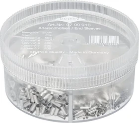 Knipex Sortimentsboxen mit 1900 unisolierten Aderendhülsen 5 x Aderendhülsen Sets