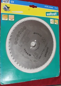Wolfcraft Serie Blau Kreissägeblatt 100Z, 190x2.4x20mm, 1 Stück