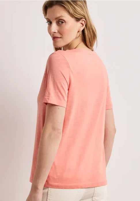 Street One Basic Gerda T-Shirt kurzarm light apricot (Damen)