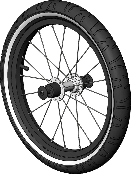 Croozer Laufrad 16" für Fahrradanhänger Set