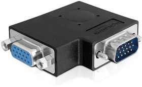DeLOCK VGA Adapter, Stecker/Buchse, seitlich gewinkelt 90° (65345)