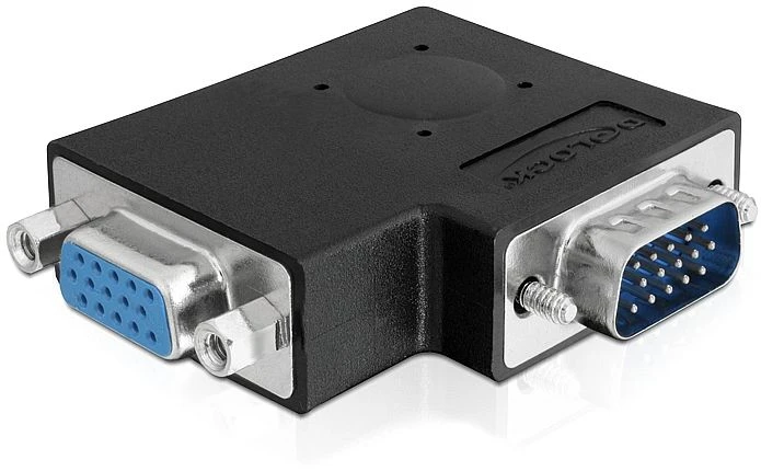 DeLOCK VGA Adapter, Stecker/Buchse, seitlich gewinkelt 90°