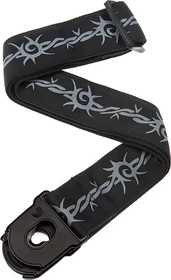 D'Addario Planet Lock Guitar Strap Barbed Wire