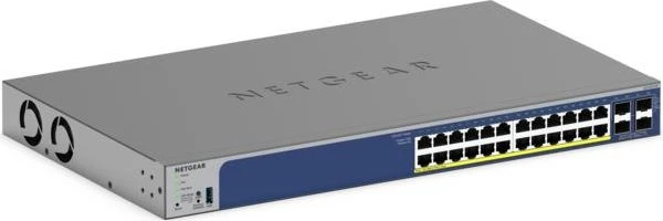 Netgear ProSAFE GS700 Rackmount Gigabit Smart Switch, 24x RJ-45, 4x SFP+, 190W PoE+