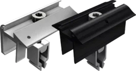 SL Rack Mittelklemme mit Erdung schwarz eloxiert