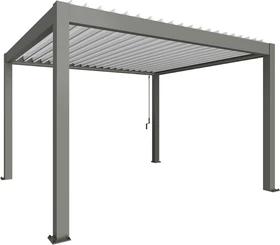 Biohort Pergola 4x3.5 quarzgrau-metallic/weiß
