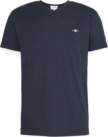 Gant Slim Fit Shield V-Neck T-Shirt kurzarm evening blue (Herren)