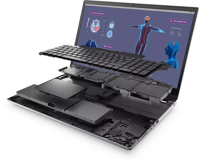 Dell Precision 7780, Core i7-13850HX, 16GB RAM, 512GB SSD, RTX 2000 Ada Generation, DE