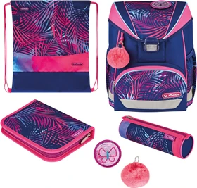 Herlitz Ultra Light Plus Tropical Chill Schultaschen-Set, 4-tlg.