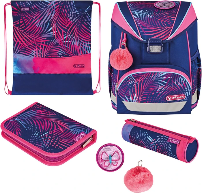Herlitz Ultra Light Plus Tropical Chill Schultaschen-Set, 4-tlg.