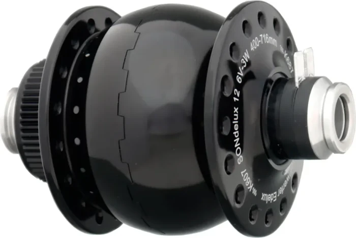 SON delux 12 disc Centerlock 32 Loch Nabendynamo schwarz eloxiert
