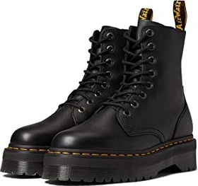 Dr. Martens 101 Yellow Stitch Smooth Leather Boots schwarz