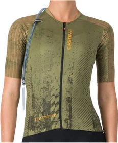 Castelli Unlimited Pro 2 Trikot kurzarm forest green/elmwood/vivid orange (Damen)
