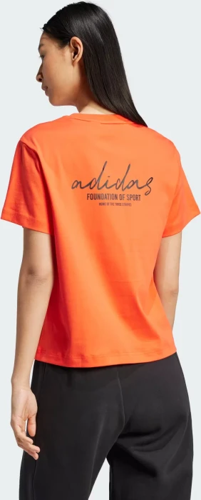adidas Signature Graphic Print T-Shirt kurzarm bright red (Damen)