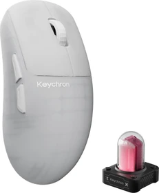Keychron G6 HE 8K UltraLight Wireless Mouse, Frosted Ice, USB/Bluetooth