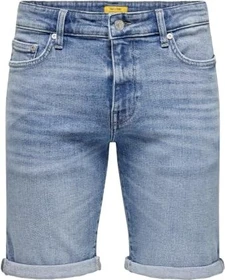 ONLY & SONS Slim Mid Ply Shorts Jeans medium blue denim (Herren)