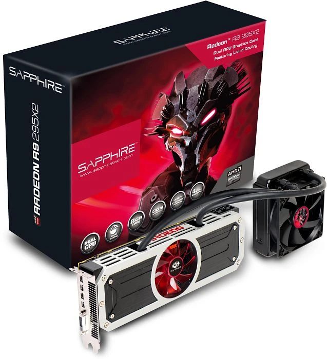 Sapphire Radeon R9 295X2, 2x 4GB GDDR5, DVI, 4x mDP, full retail
