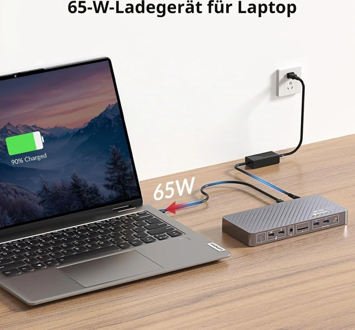 AV Access iDock P10, USB-C KVM Docking Station, 10-in1, for 1 Laptop & 1 Desktop, 4K@60Hz Dual Monitor, 2-fach KVM-Switch