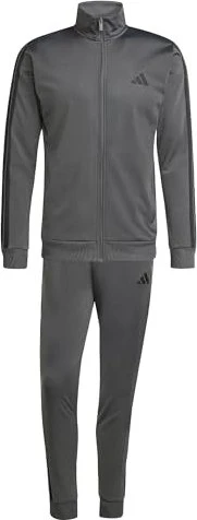 adidas Basic 3-Streifen Tricot Trainingsanzug grey six (Herren)