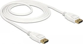 DeLOCK DisplayPort 1.2 Kabel 4K 60Hz weiß, 1.50m