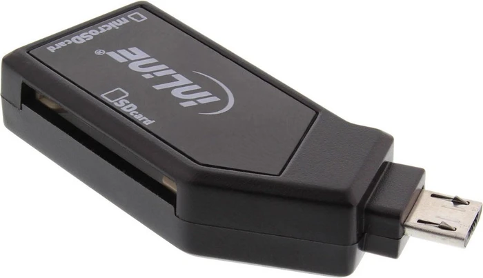InLine OTG Dual-Slot-Cardreader, USB 2.0 Micro-B [Stecker]