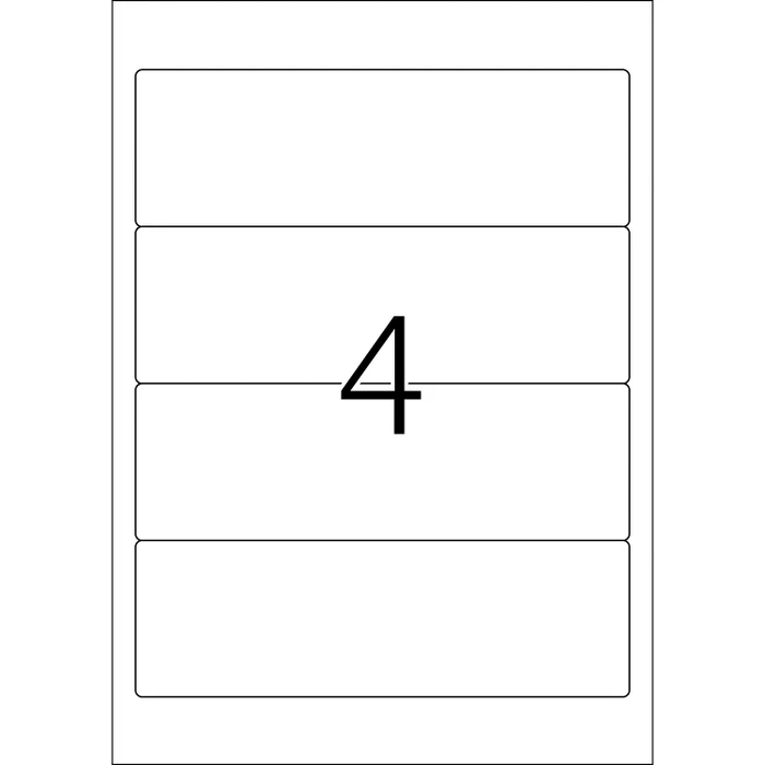 Herma Ordneretiketten, 192x61mm, rot, 20 Blatt (80 Etiketten)