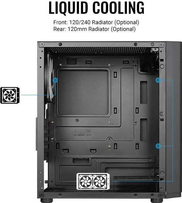 AeroCool Hexform, inkl. 1x Lüfter, Glasfenster